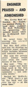Newspaper cutting, 1968