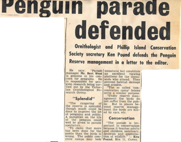 Newspaper cutting, 1968