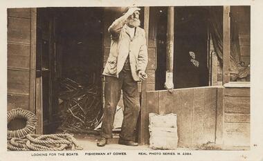Photograph - Post Card, Fisherman at Cowes, 1920's