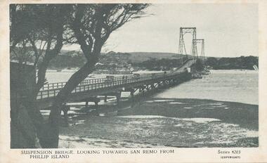 Photograph - Post Card, Suspension Bridge