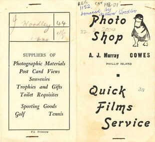Photograph Folder, approx 1940's / 1950's