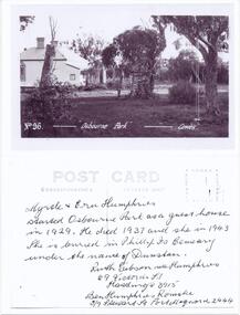 Photograph - Post Card, Osborne Park Guest House Phillip Island, 1930's