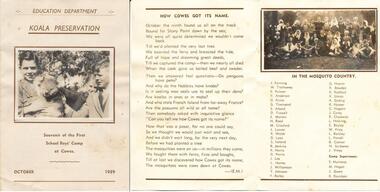 Souvenir Photographs, Education Department Koala Preservation, 1939
