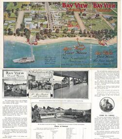 Brochure, Bayview Guest House, c 1920's