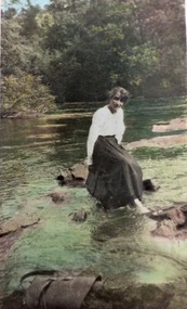 coloured photograph, Ellen Soumprou, 1895-1979, About 1925