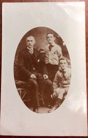 Photograph, Portrait, possibly of Ted Roberts and two boys, Circa early 20th century