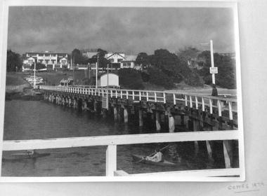 Photograph, View of Isle of Wight Hotel and Cowes jetty, 1974
