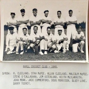 Photograph, Rhyll Cricket Club 1956, 1956