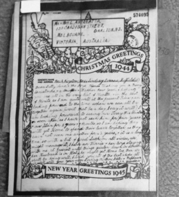 Document-letter, Airgraph letter, 1944