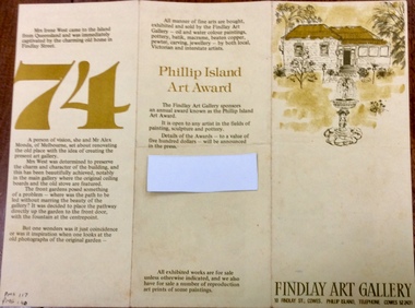 Document -  Brochure, FINDLAY Art Gallery, 1974