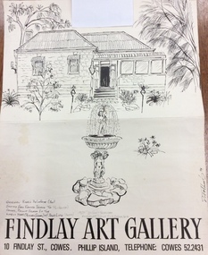 Sketch, D.Folkes, FINDLAY Art Gallery, 1974