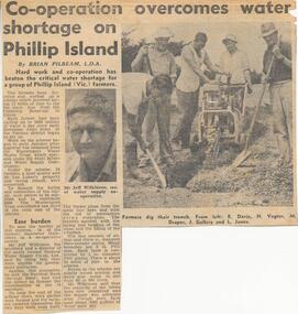 Newspaper Clipping, Pipe Laying, Jan 1968
