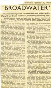 Newspaper Clipping, Broadwater Guesthouse, 7/10/1965