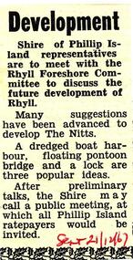 Newspaper Clipping, Rhyll Development, 21/12/1967