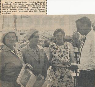 Newspaper Clipping, The Wonthaggi Sentinel, Life Membership & Governorships, 01/12/1966