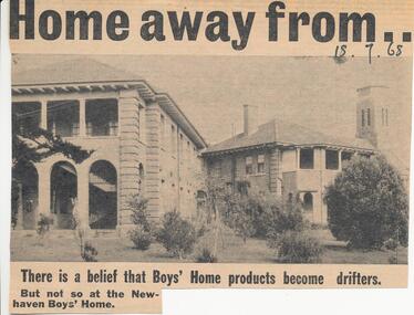 Newspaper Clipping, Newhaven Boy's Home, 18/9/1968