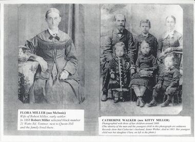 Photographs, Flora Miller & Catherine Walker, approx 1888