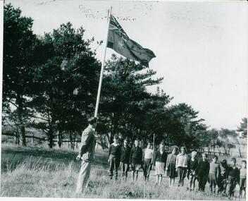 Photograph, Monday Flag Ceremony, 1954