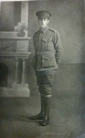 Postcard, World War One soldier, possibly William Smith, About 1914