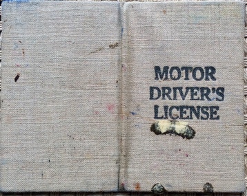Document, Motor Driver’s License  Mrs F. Oswin Roberts, 1925
