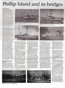 Newspaper Articles, Western Port News, Phillip Island and its Bridges, 23/12/2014