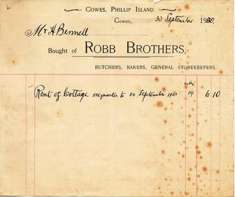 Document & Photograph, Robb & West Family, 1918 & 1930
