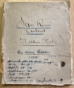 Booklet - Nature notes, San Remo Nature Notes, 1918