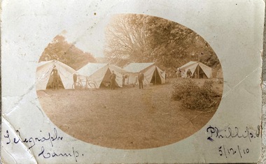 Photograph, Telegraph camp, Phillip Island 5/12/1910, 1910
