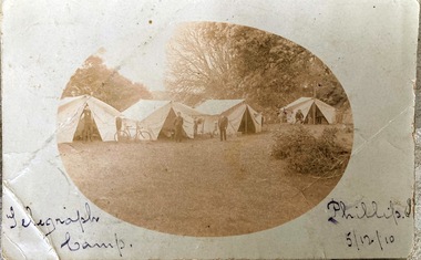 Photograph, Telegraph camp, Phillip Island 5/12/1910, 1910