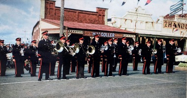 Photograph, Phillip Island Band Street Parade, Leongatha, 1957