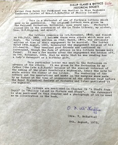 Letter, Letter from Baron Von Mueller to Miss Euphemia Henderson