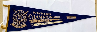 Flag, Royal Life Saving Society Women Winners Championship of Victoria Country Reel & Line 1957
