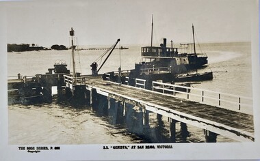 Postcard, S.S. Genista at San Remo