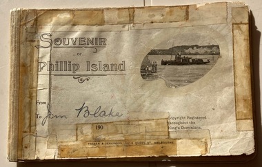 Booklet, Souvenir booklet of Phillip Island to Jim Blake