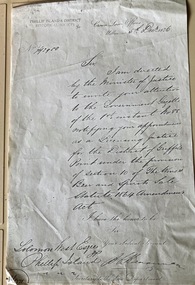 Document, Appointment of Solomon West as a Licensing Justice for the District of Griffith Point.1876