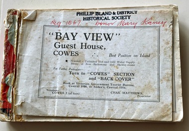 Booklet, Victorian Country Hotel & Guest House Guide 1939-40 "Where to go" in Victoria, 1939