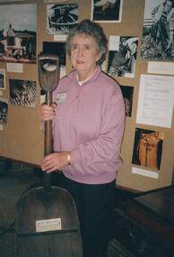 Photogragh, Photo of Cherry McFee holding Chicory Scoop, Approx 2015