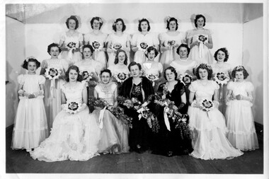 Photograph, Debutante Ball 1949 and names of debutantes, 1949