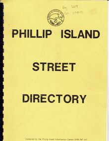 Booklet, Phillip Island Street Directory