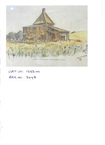 Painting, Watercolour painting of disused chicory kiln