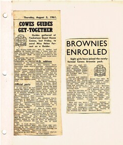 Album, First Cowes Brownies Pack Photo Album