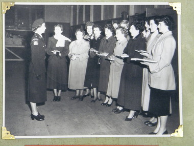 Black and White Photogragh, First enlistment of WRAAC CMF Victoria 21st July 1953, 21/07/1953