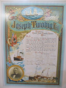 Certificate, Presentation certificate to Joseph Twohig