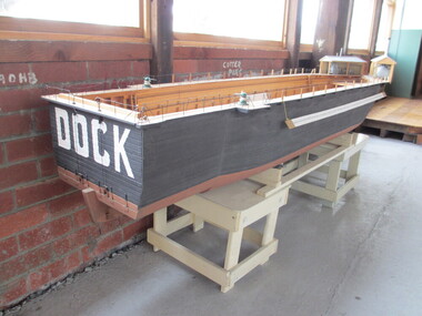 Model dry dock, Cliff Gibson