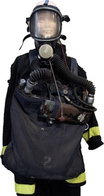 Firefighting jacket, re-breathing apparatus & air tank