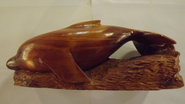 Wooden dolphin sculpture, 1922