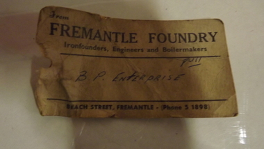 Maker's tag for apparatus