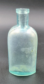 Domestic object - Blue/green glass bottle