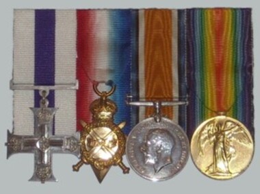 Medals, WW1 Medals awarded to Lieutenant Frank William Tickle M.C, 1919 (estimated)