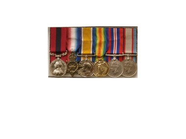 Replica Medals, WW1 & WW11 Medals Awarded to Nathaniel Barclay, (estimated); between 1914 & 1945